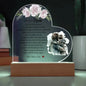 ShineOn Fulfillment gift dear Mom Printed Heart Acrylic Plaque with floral design and heartfelt message from son