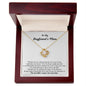Gift for Boyfriend's Mom Necklace with gold chain and flower pendant in wooden gift box