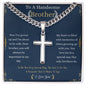 Gift for Brother Necklace by Someone Said Gift with silver cross pendant on chain in presentation box