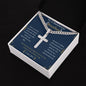 Gift for Brother Necklace by Someone Said Gift featuring a silver cross pendant on a chain in a gift box