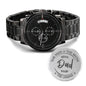 ShineOn Fulfillment black chronograph watch with metal band gift for dad chronograph watch