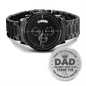 Gift for Dad Chronograph Watch with black metal band and detailed dial from Someone Said Gift