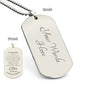 Gift for Dad Dog Tag Necklace by Someone Said Gift with customizable engraved front and back