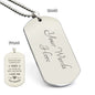 Gift for Dad Dog Tag Necklace with customizable engraving and ball chain keychain by Someone Said Gift