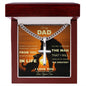 Gift for Dad Necklace with silver cross pendant in wooden gift box from Someone Said Gift