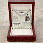 Gift for Dad Necklace with silver cross pendant in wooden gift box with heartfelt message
