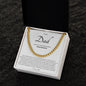Gift for Dad Necklace gold chain in ShineOn Fulfillment box with sentimental message inside