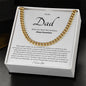 Gift for Dad Necklace gold chain in a white box with a heartfelt message from ShineOn Fulfillment
