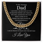 Gift for Dad Necklace gold chain with sentimental message card from ShineOn Fulfillment