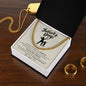 Gift for Dad Necklace gold chain in black and white Father's Day box with message card