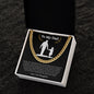 Gift for Dad Necklace gold chain with engraved message from daughter in ShineOn Fulfillment box