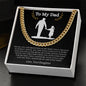 Gift for Dad Necklace gold chain in black box with heartfelt daughter message from ShineOn Fulfillment