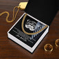 Gift for Dad Necklace gold chain in a black and white box with a happy father day message card
