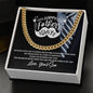 Gift for Dad Necklace gold chain in box with Happy Father’s Day message from Someone Said Gift
