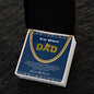 Gift for Dad Necklace with gold chain in a blue message box from ShineOn Fulfillment