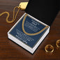 Gift for Dad Necklace gold chain in black box with sentimental message card by Someone Said Gift