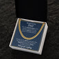 Gift for Dad Necklace gold chain with heartfelt message card in a white gift box by Someone Said Gift