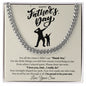 Gift for Dad Necklace silver chain with Father’s Day message from son in decorative box by Someone Said Gift