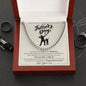 Gift for Dad Necklace silver chain in gift box with Father's Day message from son