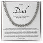Gift for Dad Necklace with heartfelt message and stainless steel chain from ShineOn Fulfillment