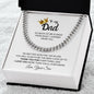 Gift for Dad Necklace silver chain with heartfelt message from son in a white ShineOn Fulfillment box