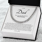 Gift for Dad Necklace silver chain in a box with a heartfelt message from ShineOn Fulfillment