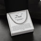 Gift for Dad Necklace by ShineOn Fulfillment silver chain in a black box with inspirational message