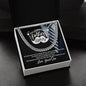 Gift for Dad Necklace silver chain in gift box with Happy Father Day message from son