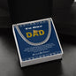 Gift for Dad Necklace by ShineOn Fulfillment presented in a blue message box with silver chain