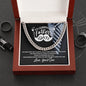Gift for Dad Necklace in silver chain style presented in a wooden box with Father’s Day message