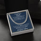 Gift for Dad Necklace with silver chain in a box featuring a heartfelt message from Someone Said Gift