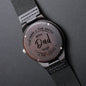 Gift for Dad Wooden Watch by ShineOn Fulfillment with engraved wooden back and black strap