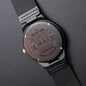 Gift for Dad Wooden Watch from ShineOn Fulfillment with engraved heartfelt message on wooden back