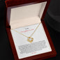 Gift for Daughter-in-Law Necklace with gold heart pendant and sparkling stones in elegant wooden gift box