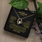 Gift for Daughter Necklace by Someone Said Gift with heart pendant and sparkling stone in black gift box