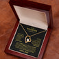 Gift for Daughter Necklace by Someone Said Gift with heart pendant and loving message from dad in wooden jewelry box