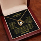Gift for Daughter Necklace by Someone Said Gift gold heart pendant with a crystal in a jewelry box