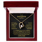 Gift for Daughter Necklace by Someone Said Gift with heart pendant and loving message in wooden box