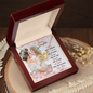 Gift for Daughter Necklace with double heart pendant in elegant wooden gift box by Someone Said Gift