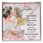 Gift for Daughter Necklace with gold intertwined hearts and sentimental message from mom