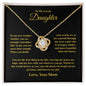 Gift For Daughter Necklace by Someone Said Gift with gold heart pendant and heartfelt message from mom