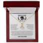 Gift for daughter Necklace by Someone Said Gift in gold with a sparkling pendant in a wooden box with a congratulatory message