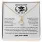 Gift for daughter Necklace gold pendant in a graduation themed box with a heartfelt congratulatory message
