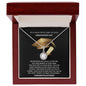 Gift for daughter Necklace with a sparkling pendant in a wooden graduation gift box
