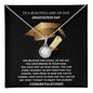 Gift for daughter Necklace with a sparkling round pendant on a silver chain, perfect graduation day gift