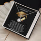 Gift for daughter Necklace with sparkling pendant in a black graduation day gift box