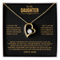 Gift for Daughter Necklace gold heart pendant with diamond in ShineOn Fulfillment elegant gift box