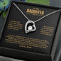 Gift for Daughter Necklace by ShineOn Fulfillment, heart-shaped pendant with a sparkling stone in a gift box