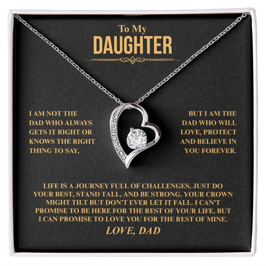 ShineOn Fulfillment gift for daughter necklace heart-shaped pendant with inspiring dad message