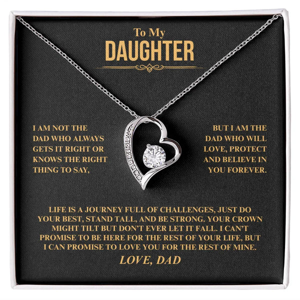 "I Am Not the Dad Who..." Forever Love Necklace - Gift for Daughter